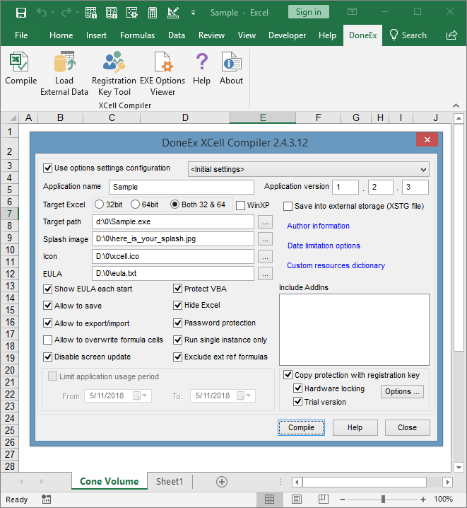 XCell Compiler privides strongest Excel copy protection